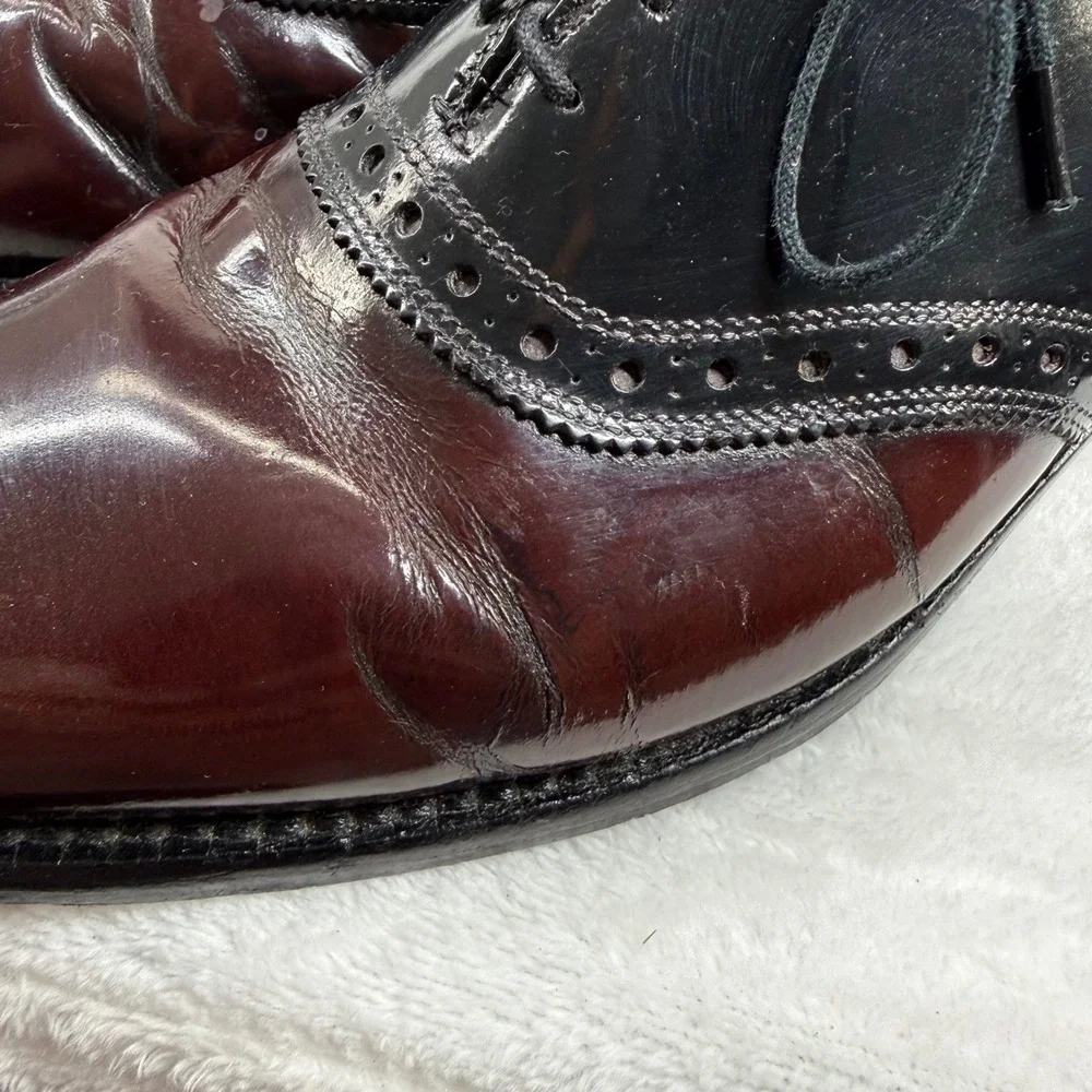 Allen Edmonds Polo Shell Cordovan Spectator‎ Wingtip Oxford Shoes Burgundy 7